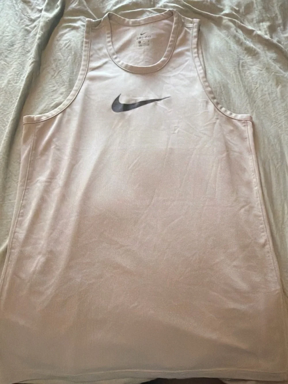 Nike Men’s Gray Tank Top with Black Swoosh